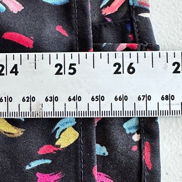 CAbi‎ Ferris Button Down Blouse Womens L Black Multi Color Rainbow - Picture 10 of 10